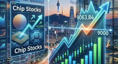 韩国KOSPI首次突破9000点 芯片股领涨2.25%