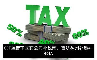 SET监管下医药公司补税潮：百济神州补缴4.46亿